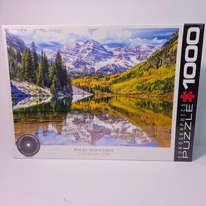 EuroGraphics Rocky Mountains Colorado 1000 Piece Jigsaw Puzzle HDR Nature New